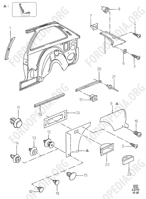 Ford Fiesta MkI/MkII (1976-1989) - Quarter Panel Related Parts