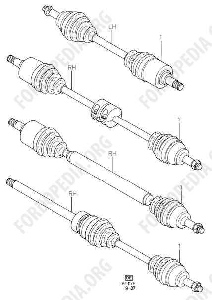 Ford Fiesta MkI/MkII (1976-1989) - Drive Shaft - Front Wheel Drive