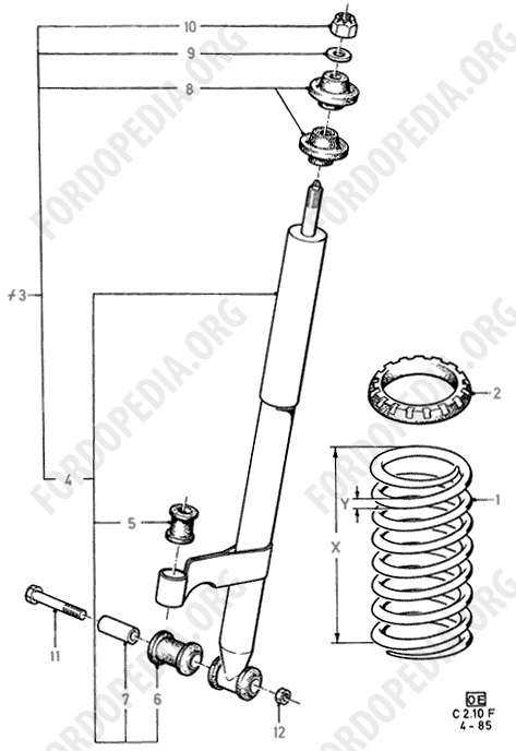 Ford Fiesta MkI/MkII (1976-1989) - Rear Springs And Shock Absorbers