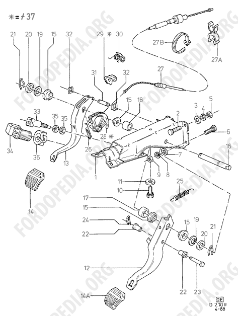 Ford Fiesta MkI/MkII (1976-1989) - Brake And Clutch Controls