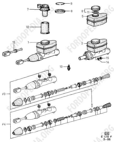 Ford Fiesta MkI/MkII (1976-1989) - Master Cylinder - Brake System