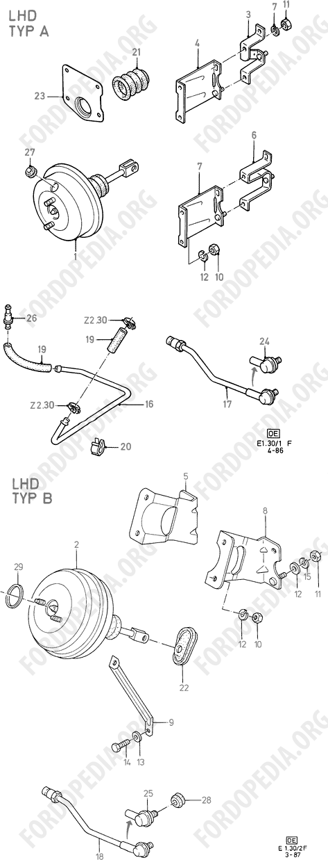 Ford Fiesta MkI/MkII (1976-1989) - Brake Booster