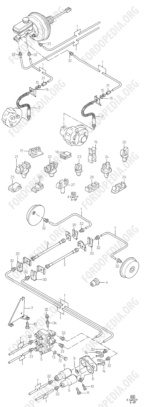 Ford Fiesta MkI/MkII (1976-1989) - Brake Pipes