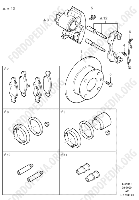 Ford Fiesta MkI/MkII (1976-1989) - Front Brake Discs And Calipers