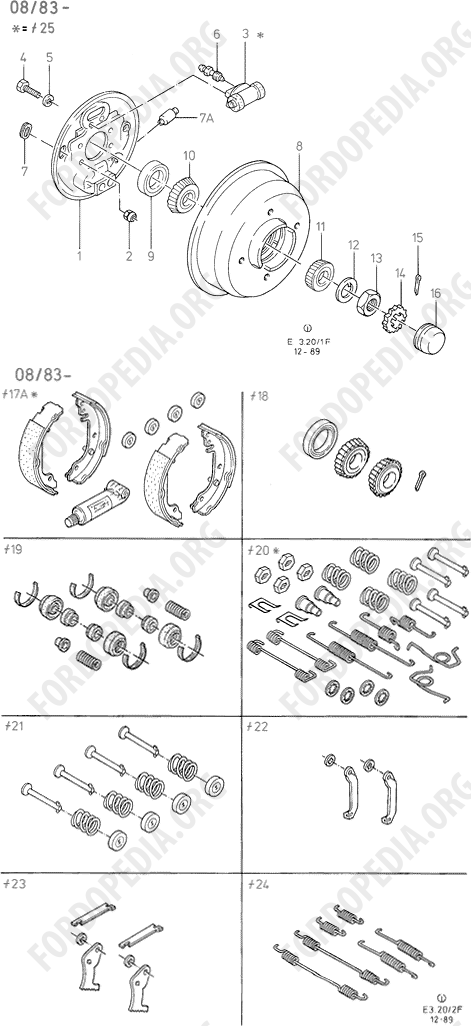 Ford Fiesta MkI/MkII (1976-1989) - Rear Brakes