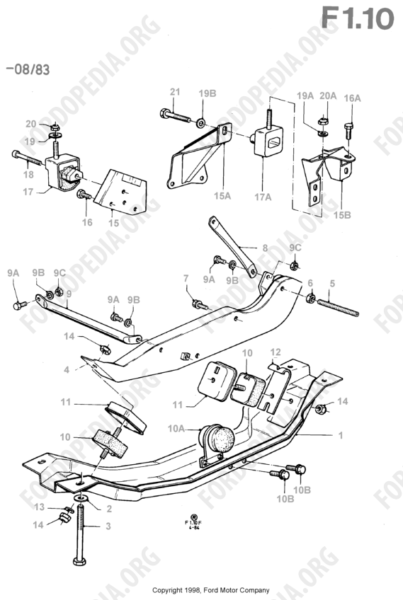 Ford Fiesta MkI/MkII (1976-1989) - Engine And Transmission Suspension