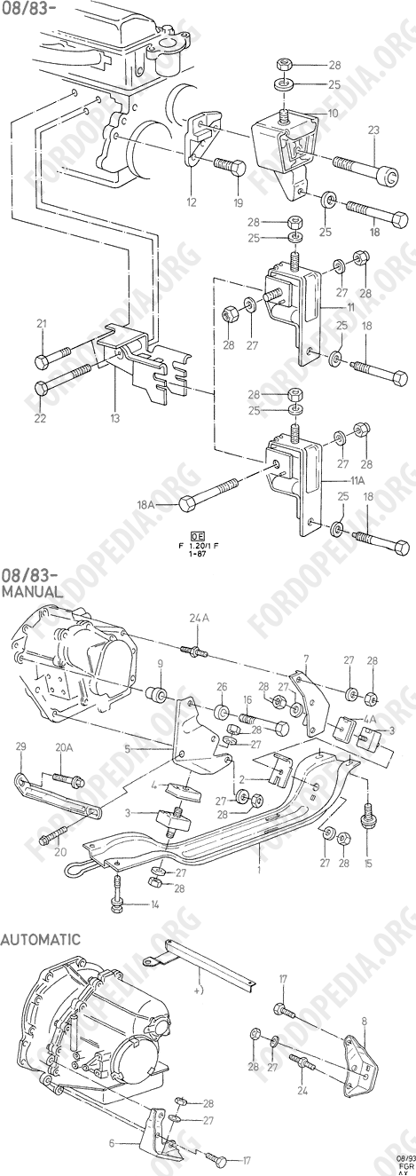 Ford Fiesta MkI/MkII (1976-1989) - Engine And Transmission Suspension