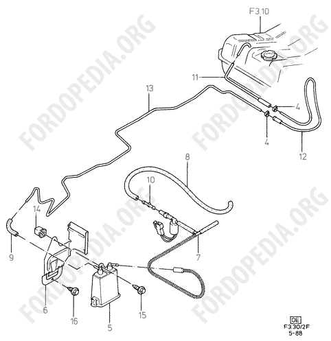 Ford Fiesta MkI/MkII (1976-1989) - Fuel Lines