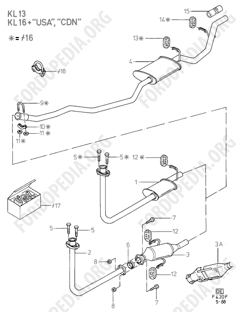 Ford Fiesta MkI/MkII (1976-1989) - Exhaust System Less Catalyst