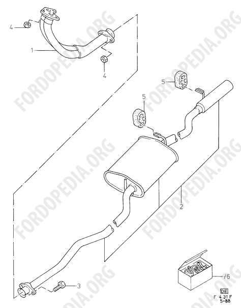 Ford Fiesta MkI/MkII (1976-1989) - Exhaust System Less Catalyst