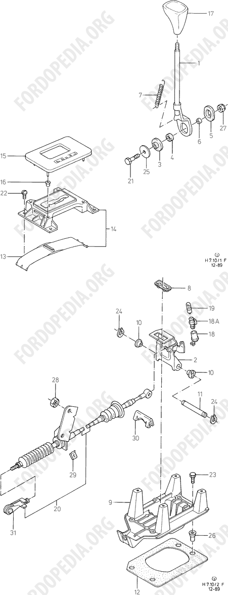 Ford Fiesta MkI/MkII (1976-1989) - Gear Change-Automatic Transmission