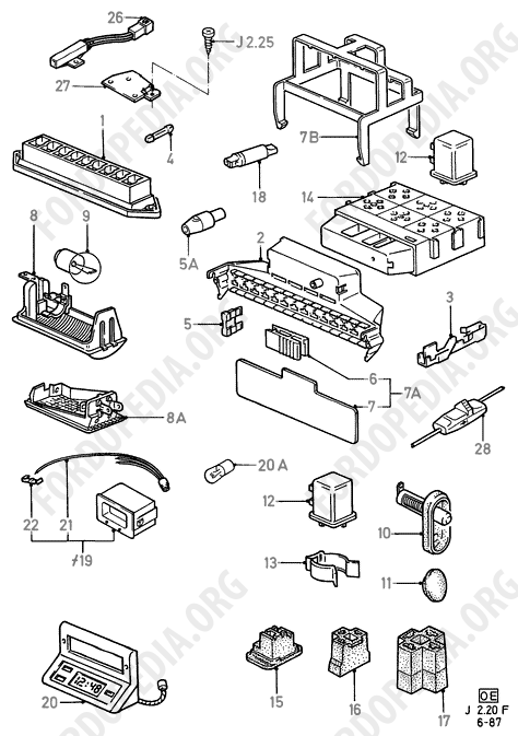 Ford Fiesta MkI/MkII (1976-1989) - Relays/Fuses And Interior Lamps