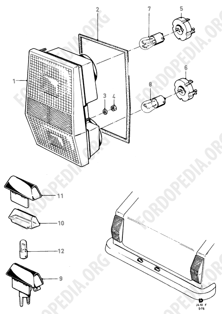 Ford Fiesta MkI/MkII (1976-1989) - Rear/Stop And Flasher Lamps