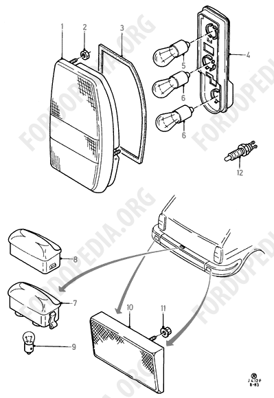 Ford Fiesta MkI/MkII (1976-1989) - Rear/Stop And Flasher Lamps