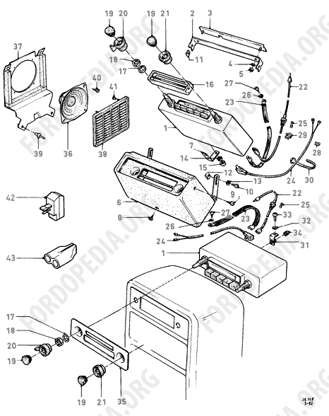 Ford Fiesta MkI/MkII (1976-1989) - Radio And Speaker - Original Fit