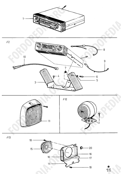 Ford Fiesta MkI/MkII (1976-1989) - Radio And Speaker - Accessory