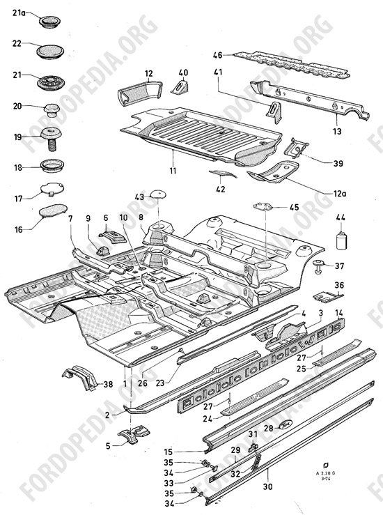 Ford Consul/Granada MkI (1972-1975) - Floor pans