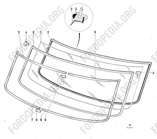 Ford Consul/Granada MkI (1972-1975) - Windscreen