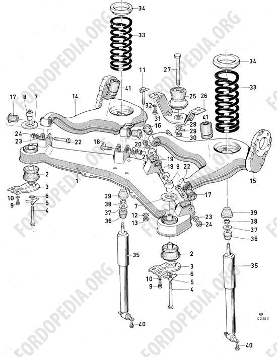 Ford Consul/Granada MkI (1972-1975) - Rear springs, shock absorbers
