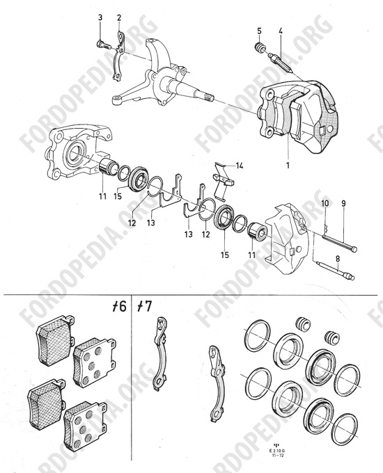 Ford Consul/Granada MkI (1972-1975) - Brake calipers 