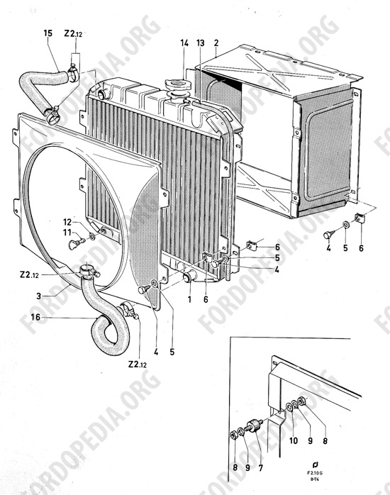 Ford Consul/Granada MkI (1972-1975) - Radiator