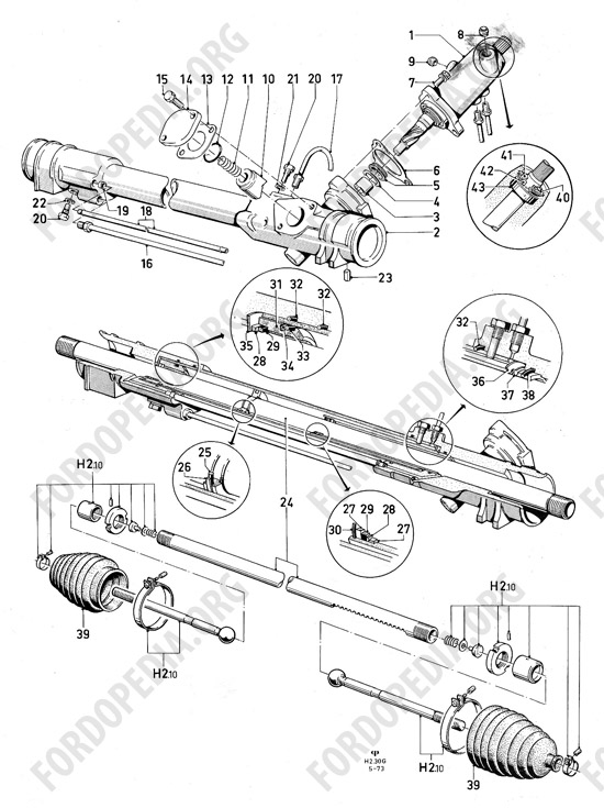 Ford Consul/Granada MkI (1972-1975) - Power steering components