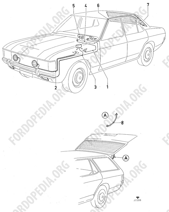 Ford Consul/Granada MkI (1972-1975) - Additional wirings