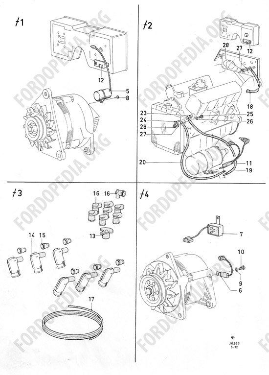 Ford Consul/Granada MkI (1972-1975) - Radio suppression kits