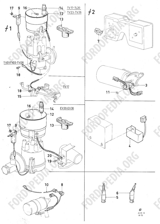 Ford Consul/Granada MkI (1972-1975) - Radio suppression kits for S/FM wave