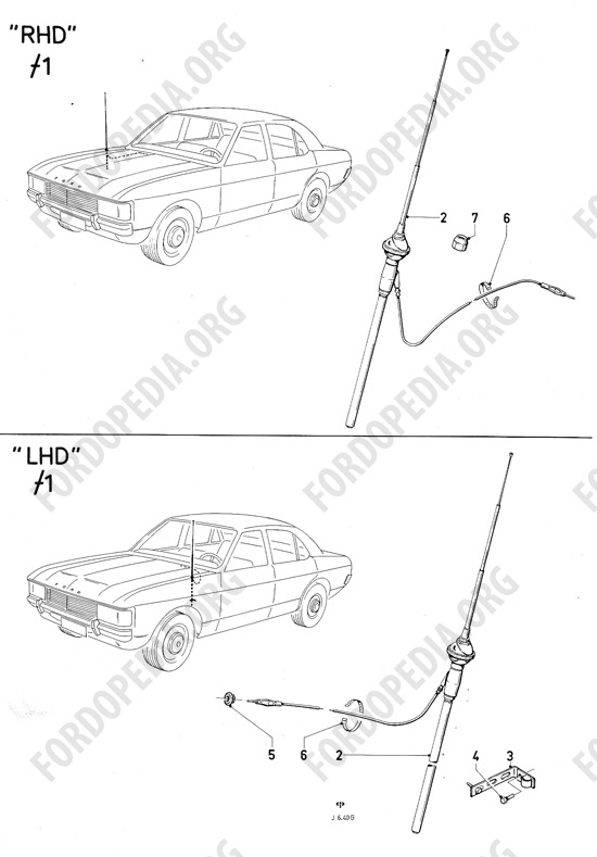 Ford Consul/Granada MkI (1972-1975) - Aerial