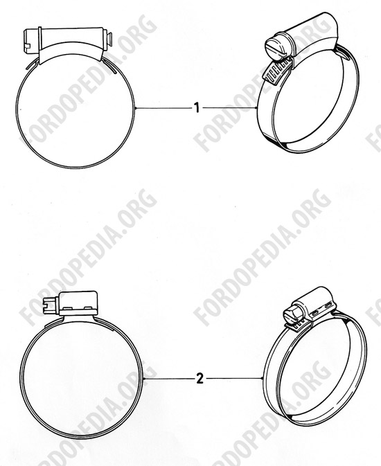 Ford Consul/Granada MkI (1972-1975) - Hose clamps