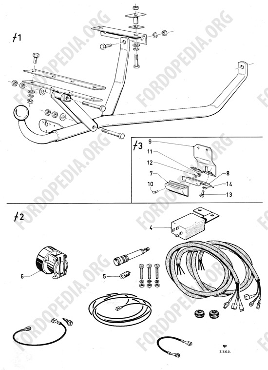 Ford Consul/Granada MkI (1972-1975) - Towing bracket