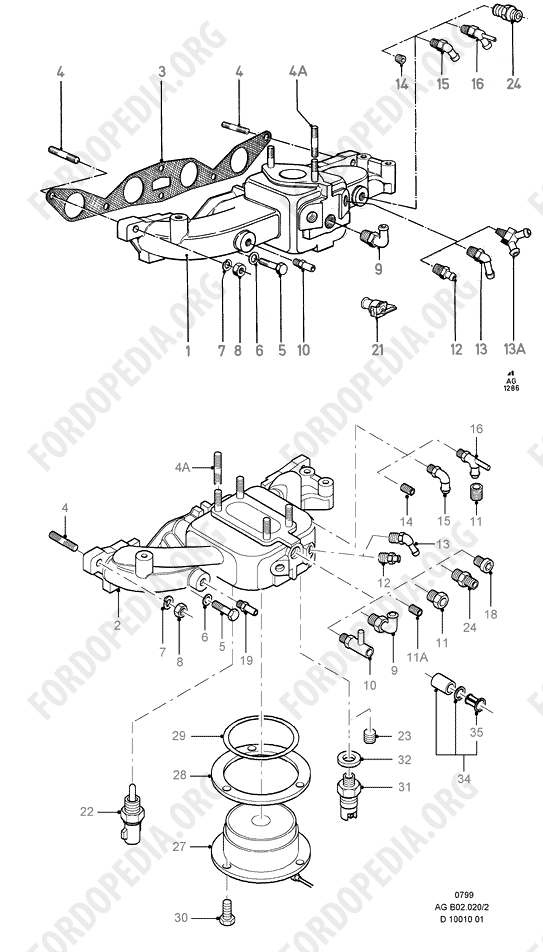 Pinto OHC engines - Inlet Manifold