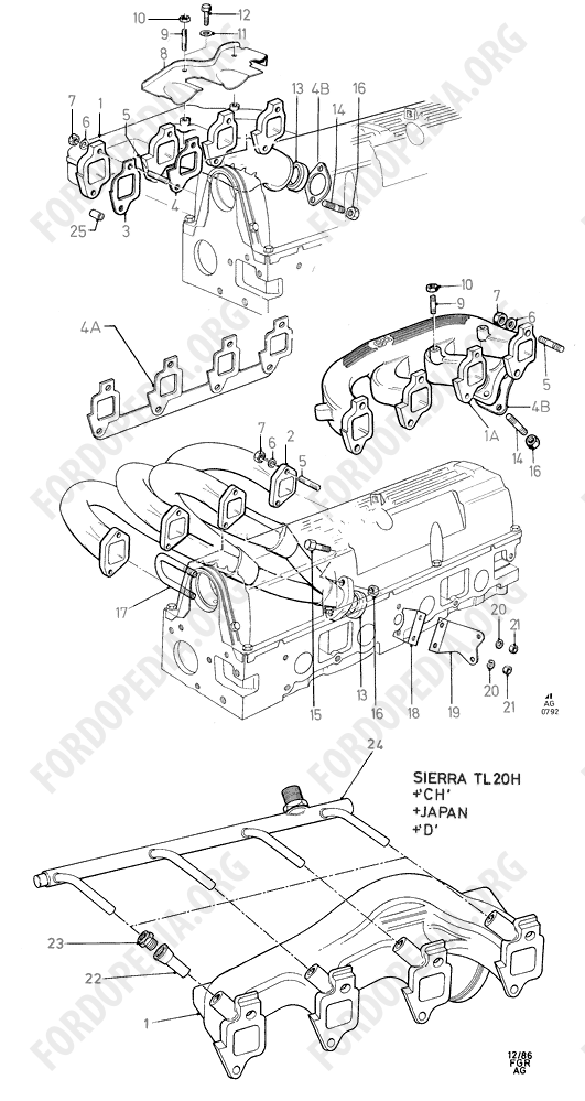 Pinto OHC engines - Exhaust Manifold