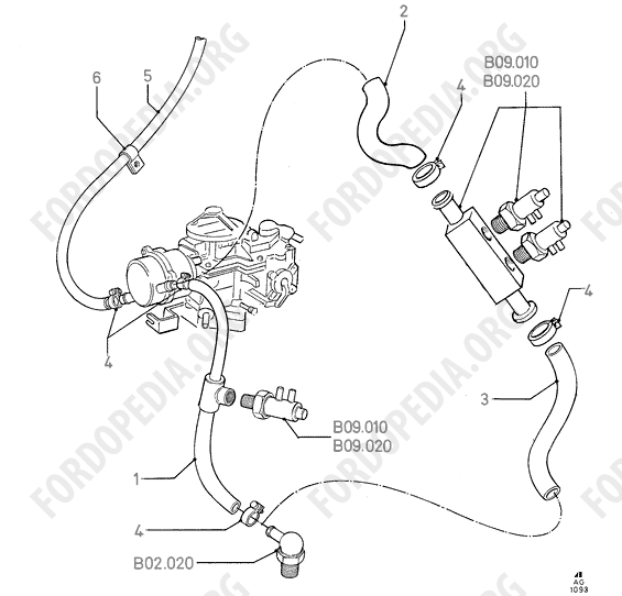 Pinto OHC engines - Automatic Choke Hoses