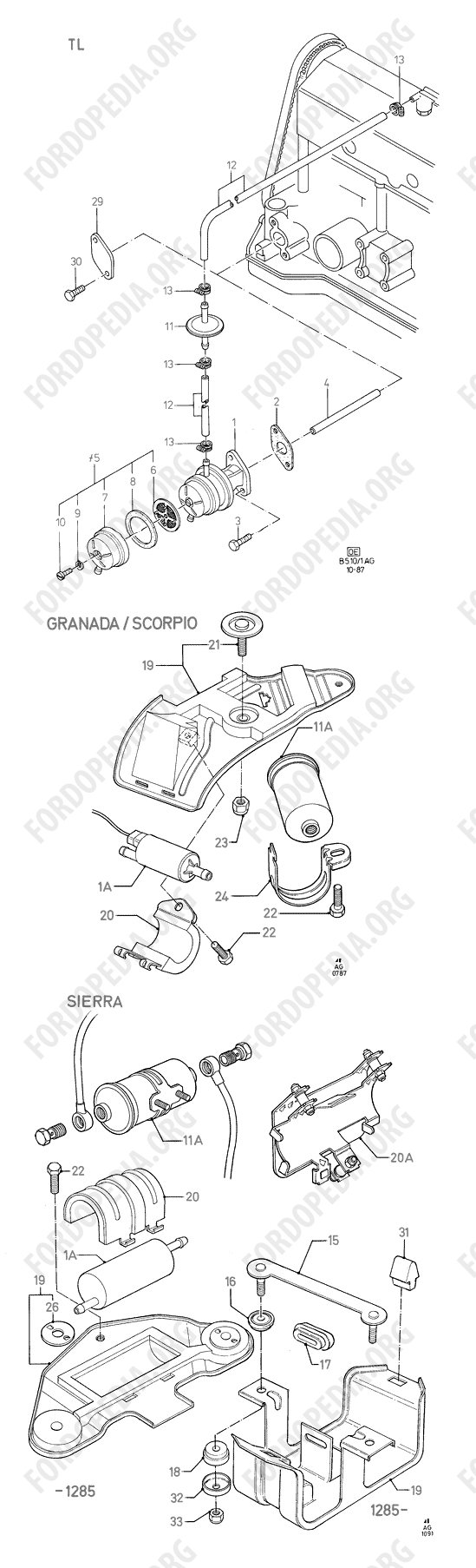 Pinto OHC engines - Fuel Pump