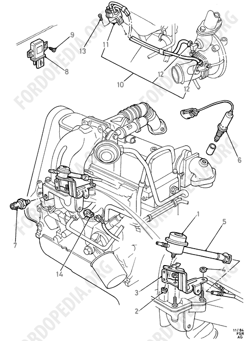 Pinto OHC engines - Fuel Injection Dampener And Sensors