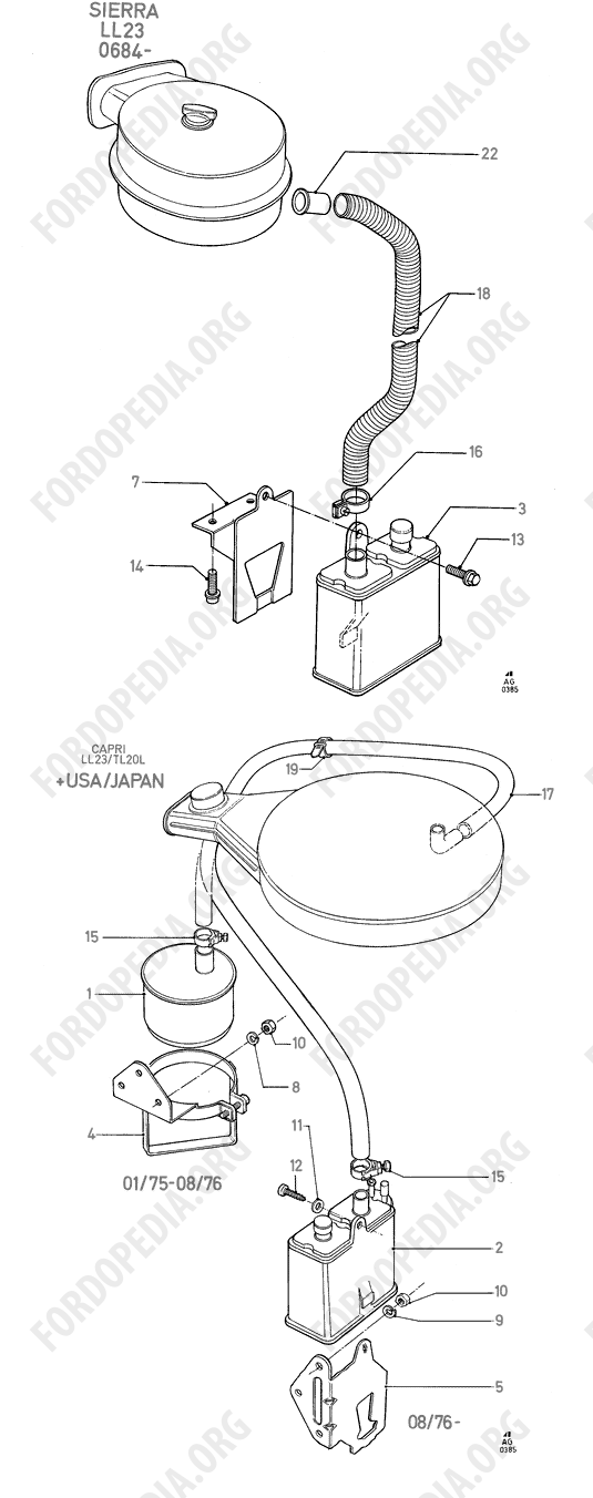 Pinto OHC engines - Fuel Vapor Storage Canister