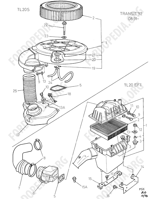 Pinto OHC engines - Air Cleaner