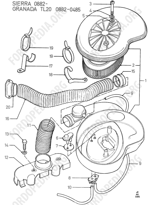 Pinto OHC engines - Air Cleaner