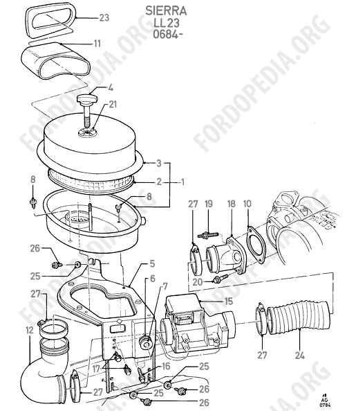 Pinto OHC engines - Air Cleaner