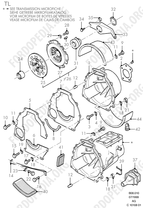 Pinto OHC engines - Clutch And Clutch Housing