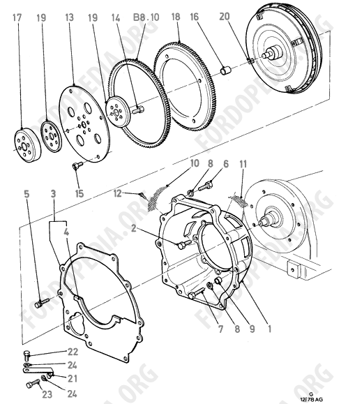 Pinto OHC engines - Converter And Converter Housing