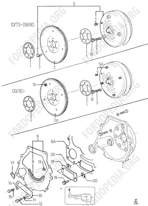 Pinto OHC engines - Converter And Converter Housing