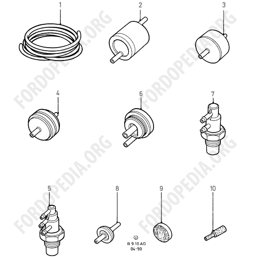 Pinto OHC engines - Emission Control - Valves/Hoses