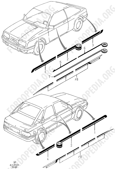 Ford Sierra MkI (1982-1986) - Stripe Decals  