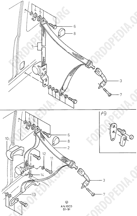 Ford Sierra MkI (1982-1986) - Front Seat Belts  