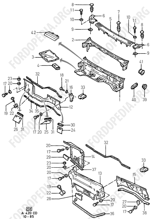 Ford Sierra MkI (1982-1986) - Cowl/Panel And Related Parts  