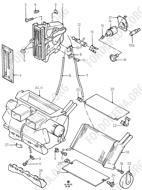 Ford Sierra MkI (1982-1986) - Heater Components And Quadrants  