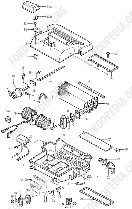Ford Sierra MkI (1982-1986) - Air Conditioning System Components  